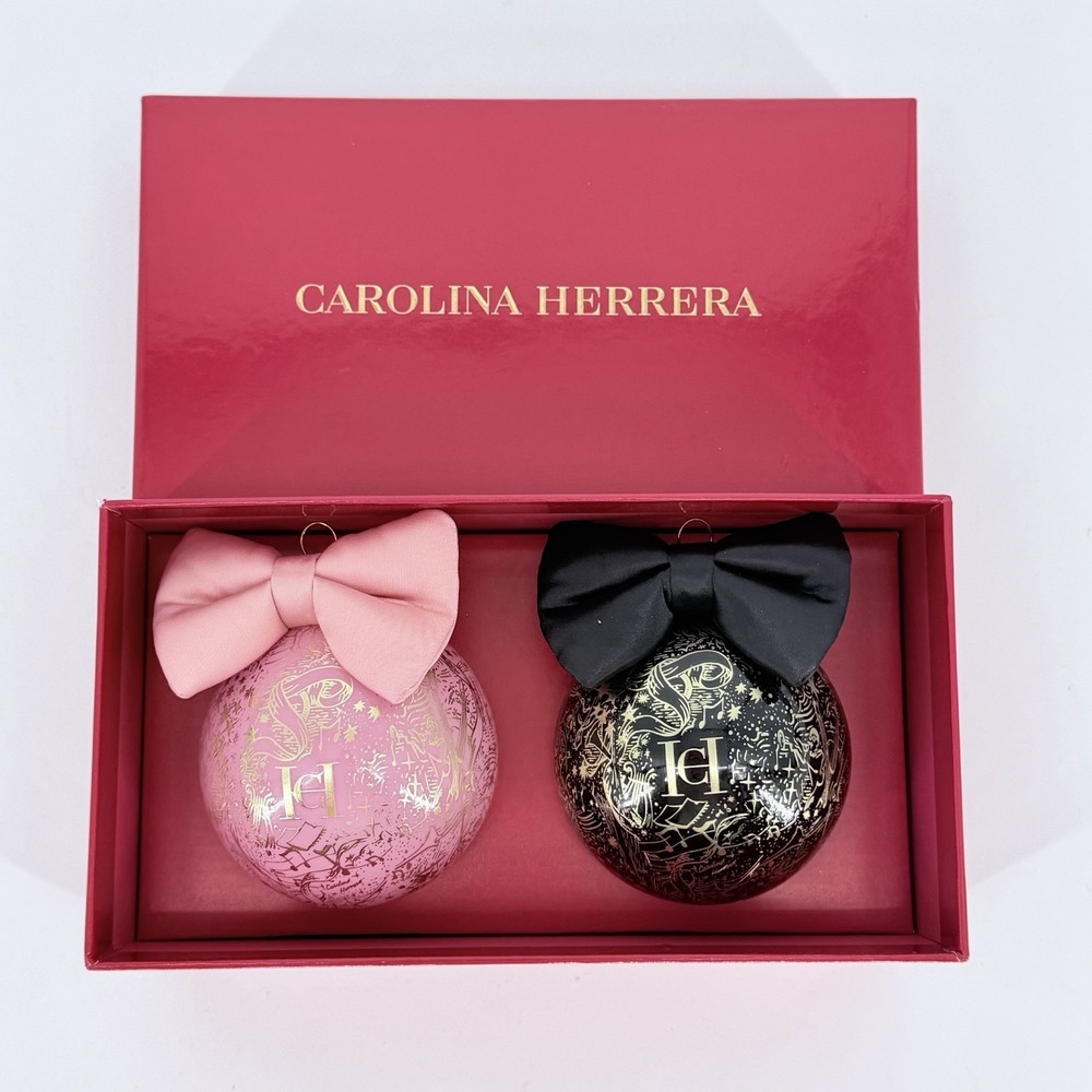 Carolina Herrera Good Girl Bad Boy Ornament Set Christmas Baubles Box